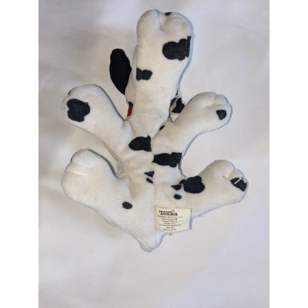 Pound Puppy Plush Tonka White Black Spots Mini 7 Inches Dog